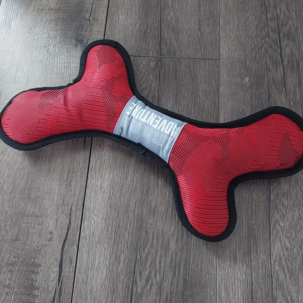 NWOT Avalanche Dog Bone Toy Durable Squeaky Fetch Toy “Let’s Go on an Adventure”